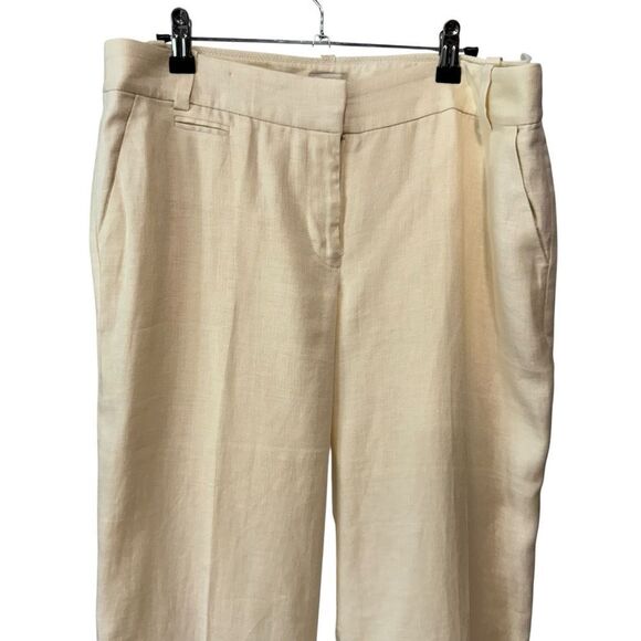 J. Crew Beige Cream Linen Cafe Trouser Pants Size 10 - Picture 4 of 12